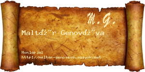 Maltár Genovéva névjegykártya